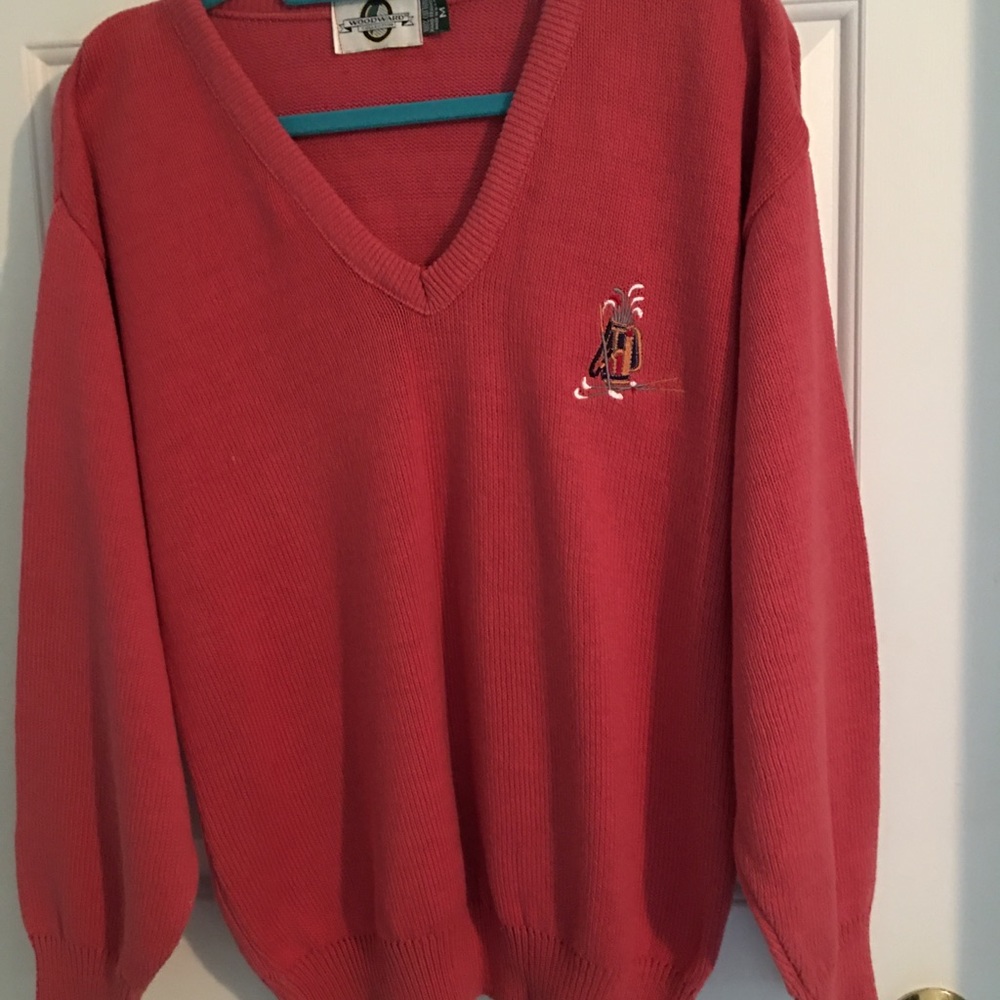Men’s V-neck Cotton Golf Sweater